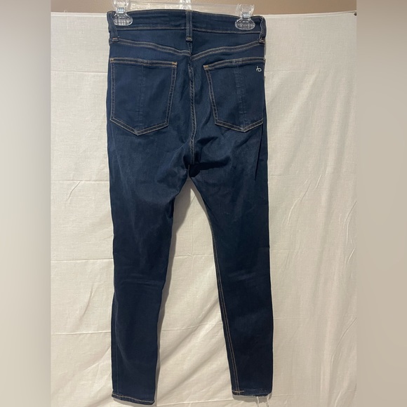 Womens Rag & Bone blue jeans size 25. High rise ankle skinny - Picture 2 of 9